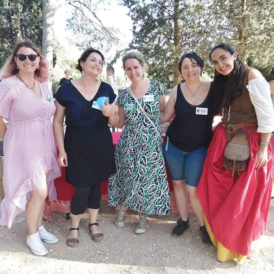 Les organisateurs, avec Johanna Gras au centre